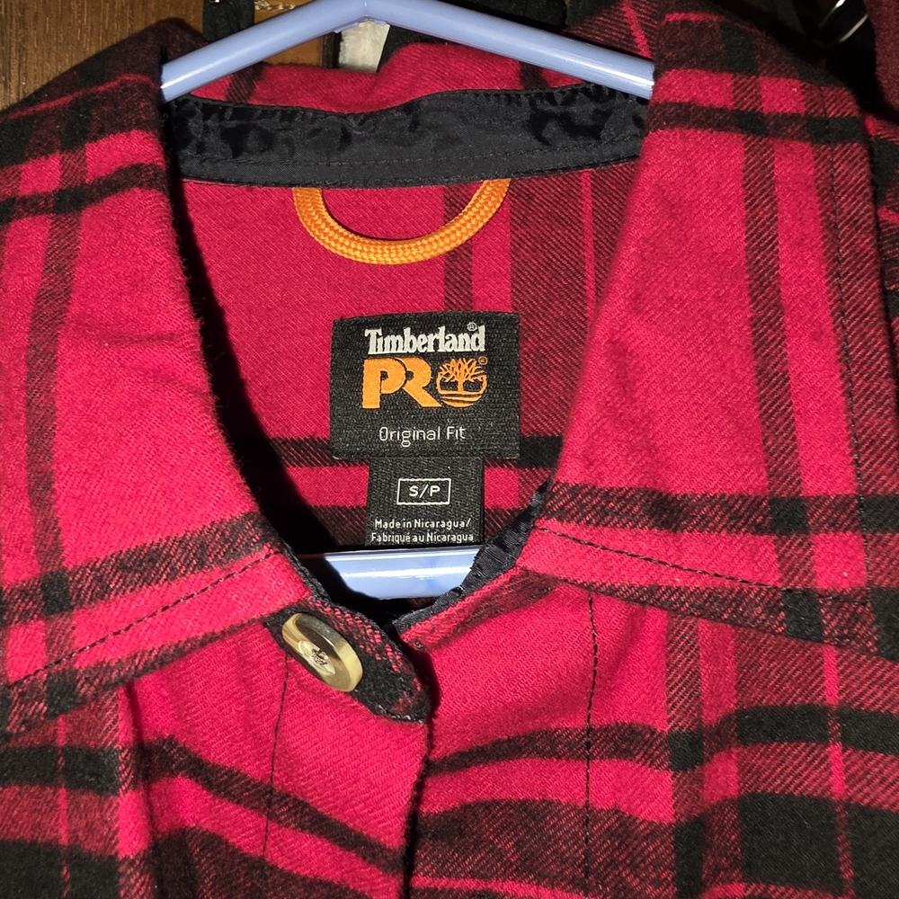 Timberland PRO Red and Black Flannel Shirt
